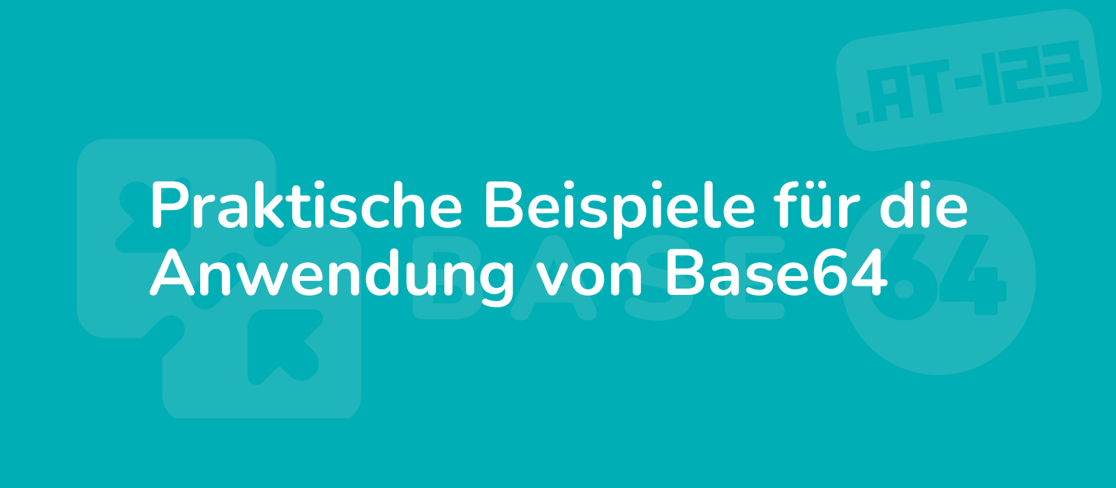 clean and modern image showcasing practical examples of base64 application with a minimalist design and vibrant colors